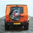 thumbnail image 6 of KLL Bubbles Axolotl Fantasy Pattern 14-17 inch Spare Tire Cover Universal Wheel Protector for Truck SUV Trailer Camping Rv Tire Covers-15 inch, 6 of 6