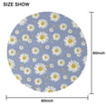 thumbnail image 2 of Round Tablecloth 60 Inch Daisy Floral Table Cover Wrinkle Free Kitchen Dining, 2 of 5