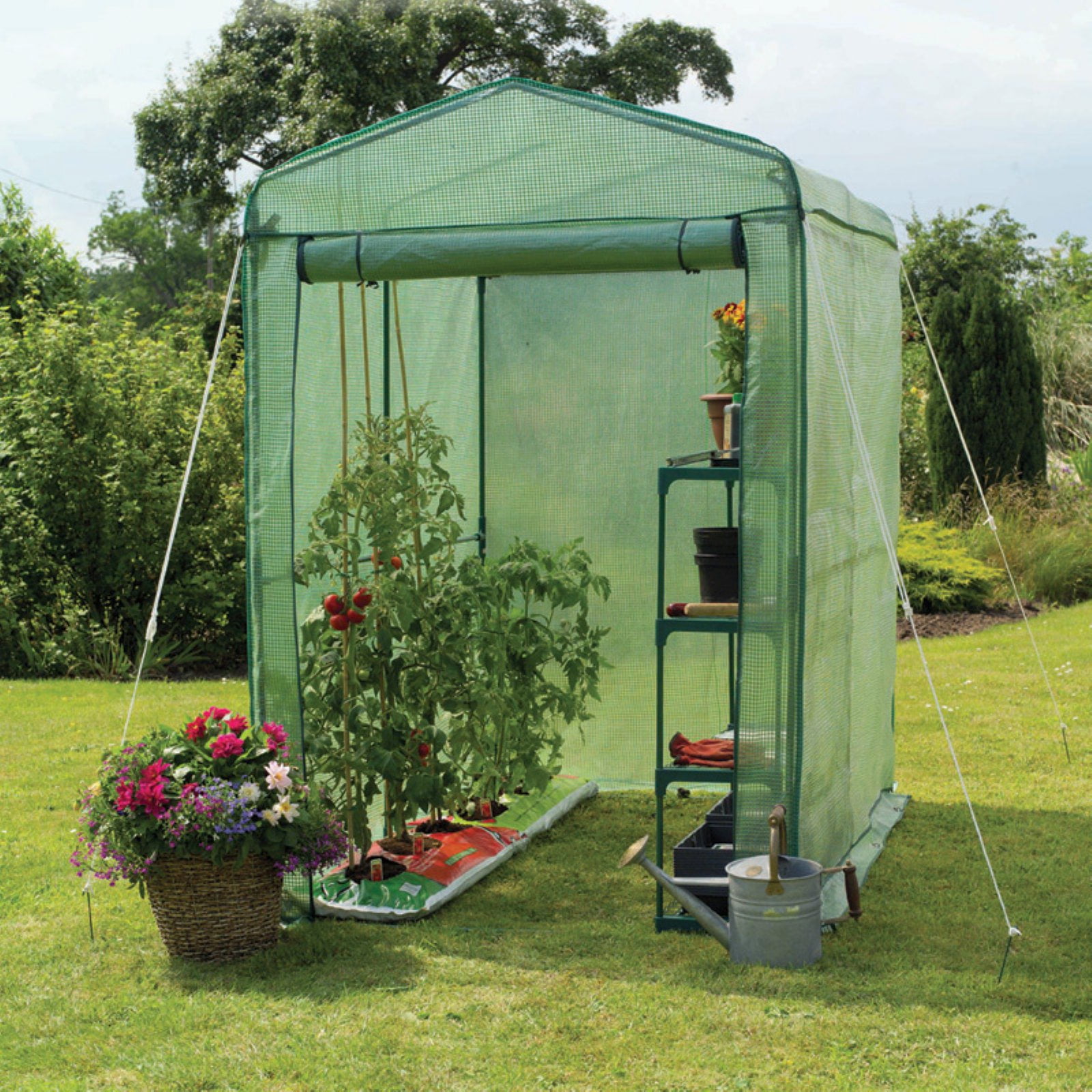 Walk-In Greenhouse with Shelves by Gardman USA Inc