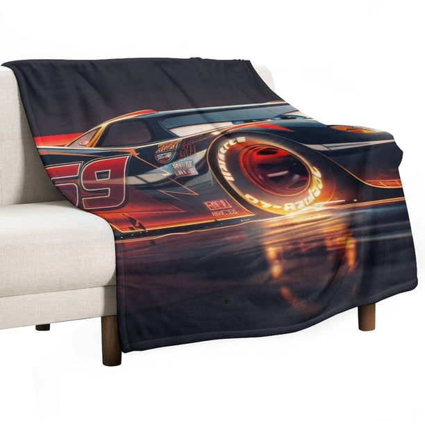 Manta de Lightning McQueen, manta de tela de superficie vertical súper suave de varios tamaños, acogedora y cálida, adecuada para cama, sofá, campamento, viajes, para todas las estaciones, liviana y