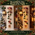 thumbnail image 5 of 47"Glowing Christmas Door Hanger, Lighted Christmas Door Hanger, Rustic Quilted Fabric Wreath, Merrycascade Light-Up Christmas Decoration, 7 Festive Light Designs, Vertical Display (Reindeer), 5 of 7