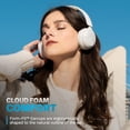 thumbnail image 5 of Auriculares inalámbricos JLab Go Lux ANC, blanco nube, cancelación activa de ruido híbrida, auriculares Bluetooth supraaurales premium, sonido personalizable, modo Be Aware, comodidad de espuma en la, 5 of 5