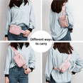 thumbnail image 6 of Fanny Packs for Women Men, Stylish Adjustable Belt with Multiple Zipper Pockets for Running, Outdoor Exercise Biking, and Travel. (Pink, Colorful zipper), 6 of 7