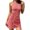 Burnt Coral, variant on Women's Plus Size Ruched Round Neck Sleeveless Dress with Moderate Stretch 95% polyester and 5% elastane for comfort