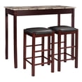 thumbnail image 1 of Linon Tifton Three Piece Wood Tavern Dining Set Backless Stools in Espresso, 1 of 18