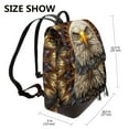 thumbnail image 2 of Sikiie Vintage Pattern Bald Eagle Women Genuine Leather Backpack Fashion Rucksack Daypack Leather Casual Travel Backpacks for Women, 2 of 4