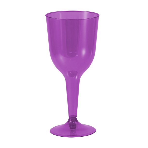 JAM Plastic Wine Glasses, 10 oz, Purple, 20 Glasses/Pack