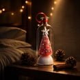 thumbnail image 4 of Recordable Luminous Christmas Tree Wishing Bottle, Light Up Mini Christmas Tree Glass Bottle Ornament, Voice Message LED Warm Light Tabletop Keepsake Jar with Ribbon, Holiday Xmas Gift Set, 4 of 8