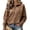 Brown, variant on Quarter Zip Pullover for Women Leopard Cheetah Print Oversized Mock Neck Sweatshirt, 1/4 Zip Pullover Women Long Sleeve Fall Sweatshirt Fashion Streetwear with Kangaroo Pocket