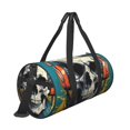 thumbnail image 2 of Bingfone Modern Hip-Hop Skull Print Gym Duffle Backpack for Men Women,Travel Weekender Carry-On Bags with Detachable Back Pack Straps for Traveling Overnight Climb Sports, 2 of 7
