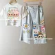 thumbnail image 3 of Pantalones vaqueros con Nudo de mariposa para niñas, pantalones largos de moda de corte recto de pierna ancha, pantalones vaqueros medianos y grandes para niños, 3 of 5