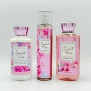 Bath and Body Works Sweet Pea Body Lotion, Fine Fragrance Mist and Shower Gel 3-Piece Bundle
