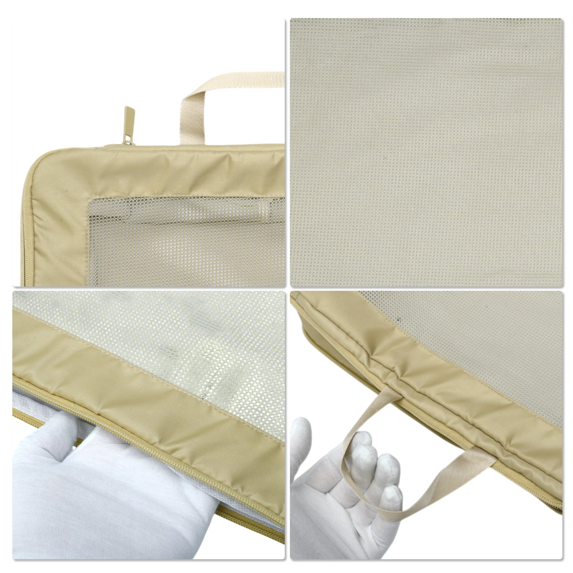 Unique Bargains Portable Packing Cube 1pc Organizer Khaki 13.39"x4.72"x10.63"