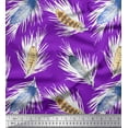 thumbnail image 1 of Soimoi Purple Cotton Duck Fabric Print Feather Fabric Prints By Yard 42 Inch Wide, 1 of 3