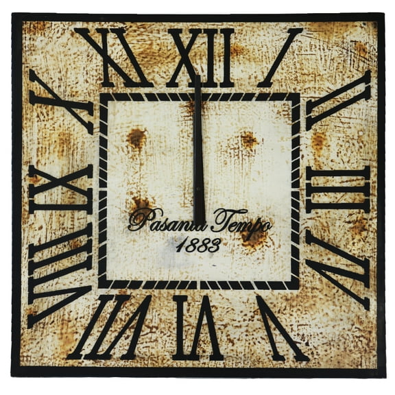 De Kulture Handcrafted Recycled Wooden Vintage Finish Wall Clock Large Collectible Timepieces, 60 CMS Diameter