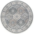 thumbnail image 3 of Madison Traditional 5' Round Cream and Gray Polypropylene Indoor Area Rug, 3 of 8