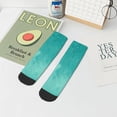 thumbnail image 7 of Rateoe Teal Turquoise1 Pattern Quarter Crew Socks,Toe Seamed Ankle Socks,Cotton Cushioned Breathable Athletic Crew Sports Socks, 7 of 7