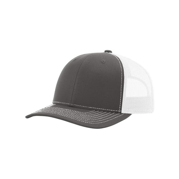 Richardson Trucker Snapback-Charcoal/White
