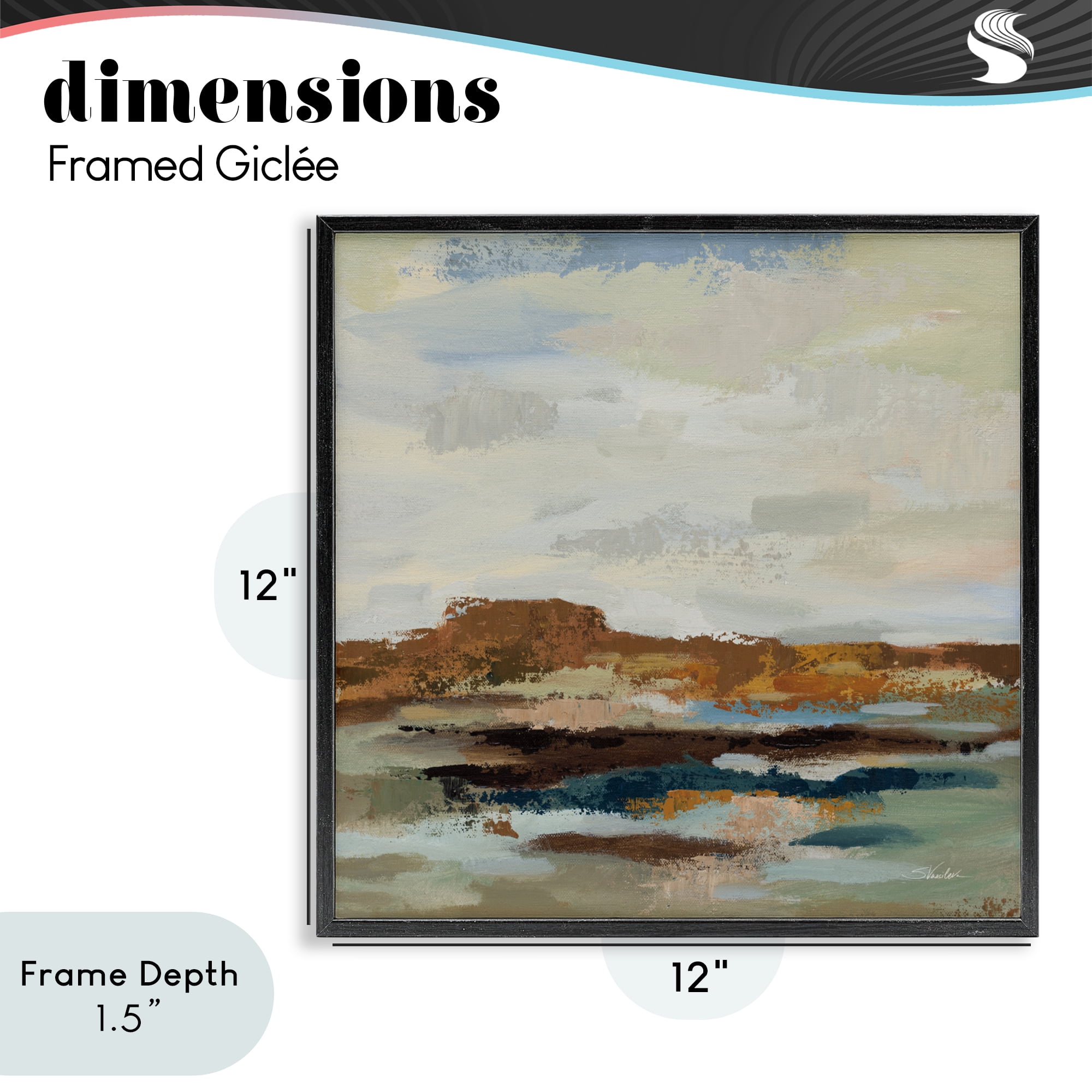 Stupell Industries American West Abstract Black Framed Giclee Art, design by Silvia Vassileva