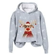 thumbnail image 4 of Futezty Christmas Sweaters for Women 2024 Fleece Winter Warm Hoodie Long Sleeve Crewneck Pullover Sweatshirts, 4 of 4