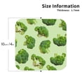 thumbnail image 3 of Pofeuu Broccoli 3 Print Leather Coasters Set of 6, Round Cups Mugs Mat Pad for Home Kitchen Heat Resistant Drink Coasters,Square, 3 of 7