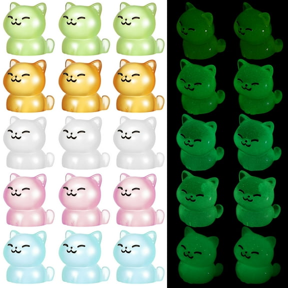HONMEET 40Pcs Miniature Cat Figures Tiny Resin Animals Resin Cat Lovers Collectors Mini Resin Cats 2.30X2.10X2.00CM