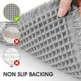 thumbnail image 3 of HAKUNA Waffle Bath Mat Light Grey 36"x24", Boho Woven Modern Bath Rug Mats, Absorbent Non Slip Bathroom Floor Mat, Soft Washable Bath Rugs with Tassels for Bathroom, Bedroom, Kitchen, Shower, Tub, 3 of 7