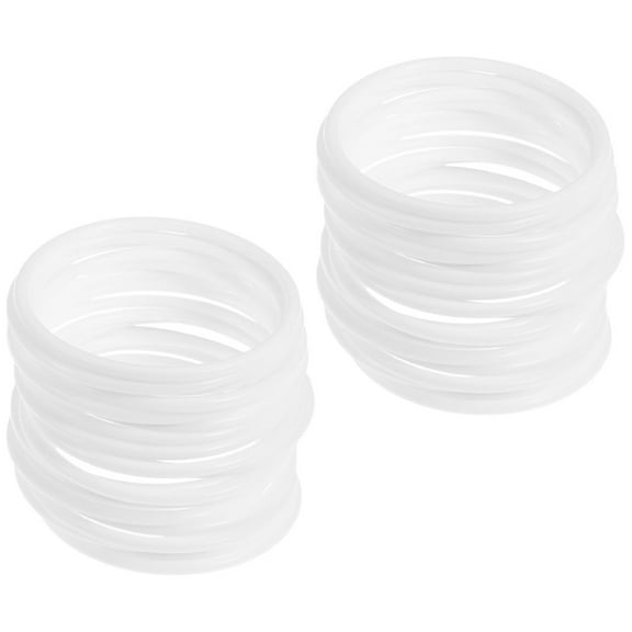 Soimiss 30Pcs White Plastic Hoops for Cross Stitch Embroidery and DIY Crafts