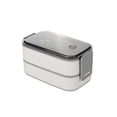 thumbnail image 1 of Yuarrent Fiambrera portátil de acero inoxidable PP, contenedor de almacenamiento de alimentos frescos, Bento, microondas, cajas de horno para viajes al Cocina y Comedor Blanco Doble Capa Yuarrent HA072616-02B, 1 of 6