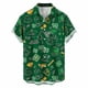 thumbnail image 2 of Blusa y camisa de manga corta con cuello vuelto para hombre, blusa informal de moda con cuello vuelto, blusa estampada de manga corta con botones, blusa de poliéster para hombre, 2 of 6