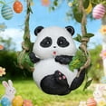 thumbnail image 4 of TanSiDing Swing Animal Garden Statue Resin Sculpture Hanging Animal Figurine Decoration for Trees Home Office, Cute Car Interior Decor for Balcony Gardens - Bunny, 4 of 6