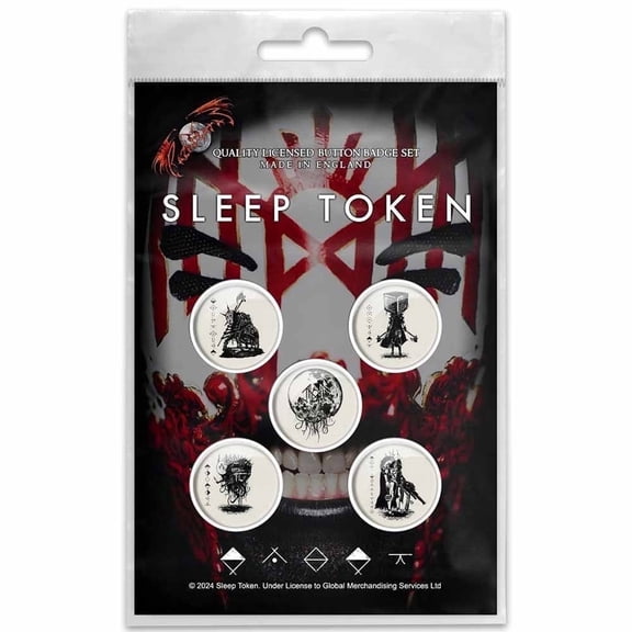 Sleep Token Vessel Mask Button Badge Set (Set of 5)