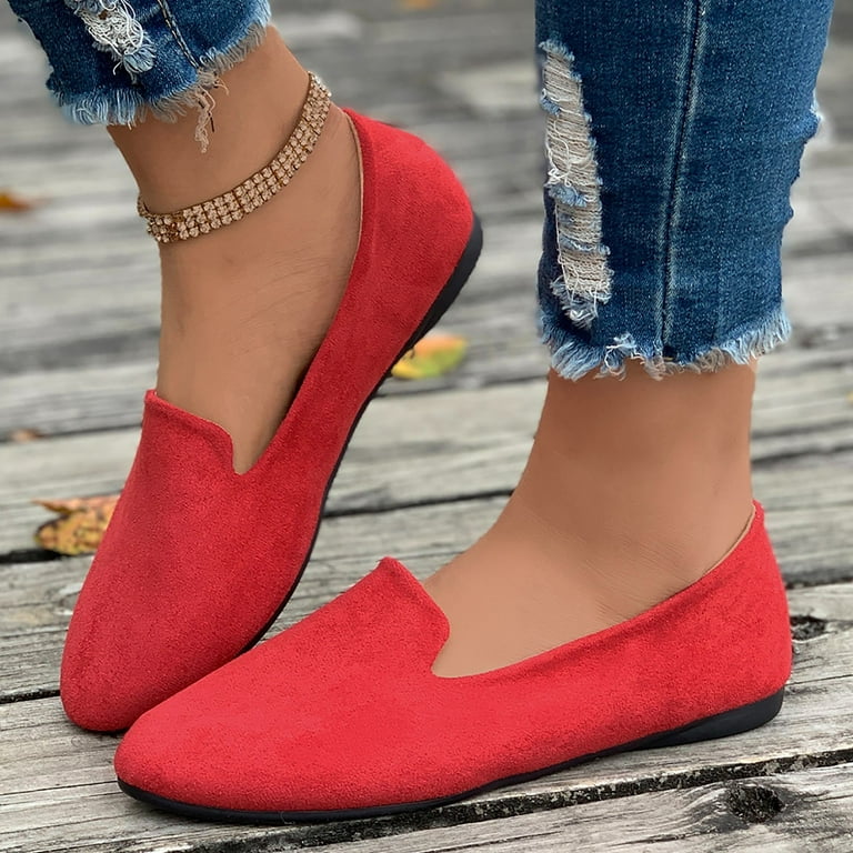 QYZEU Women's Tennis Shoes Womens Flat Shoes Round Toe for Women