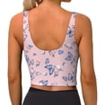 thumbnail image 3 of Lsque Butterfly Printed Women'S Sports Bra, Compression, Moisture Wicking, High-Impact Sports Bra For Women,Supportive sports bra-Large, 3 of 9