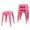 Hot Pink, variant on 18-Inch Stackable Metal Stool, Backless Bar Stools, Industrial Seat for Kitchen, Garage, Restaurant(Grey, SET OF 4)