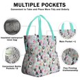 thumbnail image 3 of Boston Terriers and Flowers Drawstring Lunch Bag Women - Drawstring Lunch Bag Insulated for Work Office - Stain-Resistant Large Lunchbags for Women with Multi-Pockets, 3 of 6