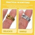 thumbnail image 2 of 8 Pcs Braided Ring Crochet Hook Rings Yarn Guide Finger Ring Knitting Accessories Household Thimble, 2 of 5