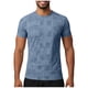 thumbnail image 2 of Ceisia Men's Textured Print Sport T-shirt Slim Fit Short Sleeve Round Neck Breathable Running Casual All Season Tee Tops Blue XL Gifts, 2 of 7