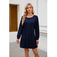 thumbnail image 5 of Solid Short Cute Dress (S, CarmineRed), 5 of 12