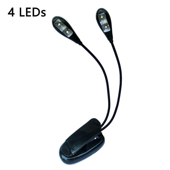 USB Or AAA Battery Flexible Clip Lamp With Clip 2/4/8 LEDs Light Reading Lights Music Stand Light Music Score Light 4 LEDS