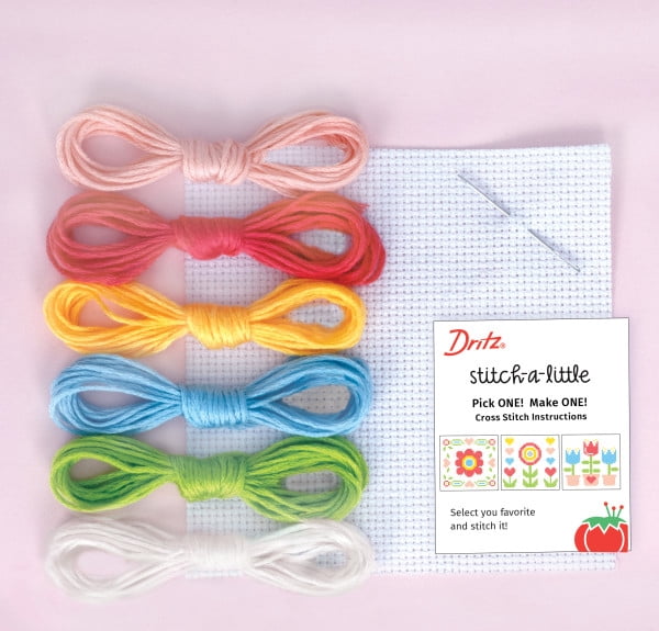 Dritz Stitch A Little 3 in 1 Cross-Stitch Stitchery Kit