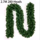 thumbnail image 3 of 2.7M Artificial Green Christmas Garland Wreath Christmas Pine Tree Rattan Decor Pendants For Christmas Tree New Year's Decor, 3 of 5