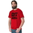 thumbnail image 3 of Crazy Uncle Family Relative Warning Men's Big & Tall Crewneck Graphic Tee Brisco Brands 3X, 3 of 5