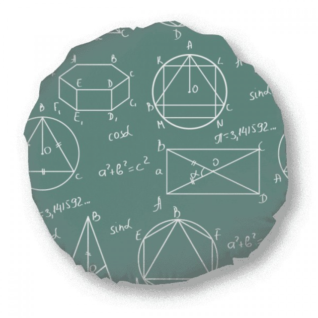 Coussin de Décoration Géométrique Mathématique Formule Calcul Rond Coussin de Décoration