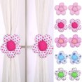 thumbnail image 2 of 1 Pair Curtain Tiebacks Lovely Sunflower Design Window Panel Tiebacks Home Decor, 2 of 8