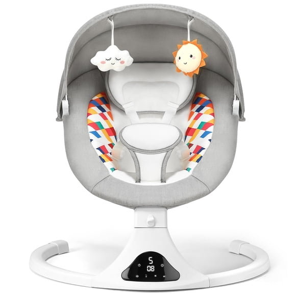 Baby Swing Feitiong Bluetooth con mando a distancia de 9 kg, color gris