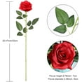 thumbnail image 4 of 24PCS Artificial Silk Flowers Realistic Roses Bouquet Long Stem for Home Wedding Decoration Party (Red), 4 of 8