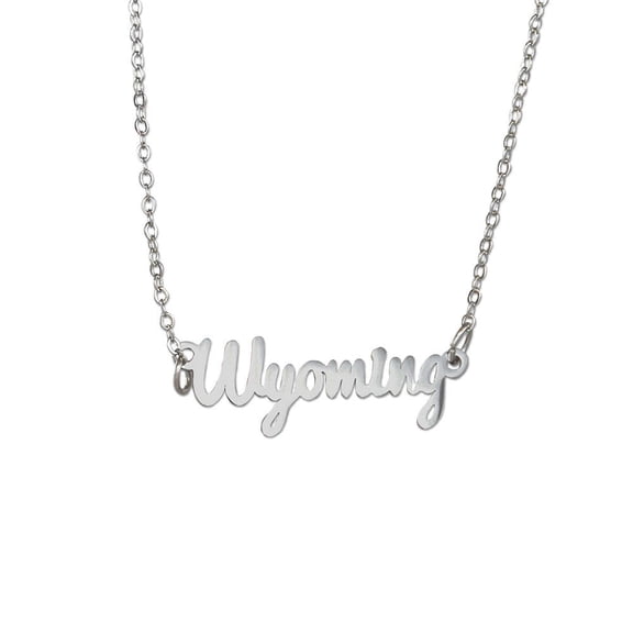 Fan Frenzy Gifts Wyoming Cowboys Licensed Wyoming Script Necklace