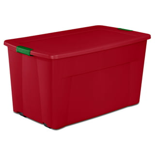 Sterilite 14276604 2-Layer Red Ornament Box