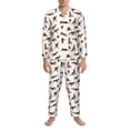 thumbnail image 4 of Mens Pajamas Set - German Shepherd Dog No.1009 Comfy Long Sleeve Button Up Pajama Sets for Men 2 Piece, Soft Sleepwear Nightwear Pjs Lounge Sets for Men with Pockets, 4 of 5